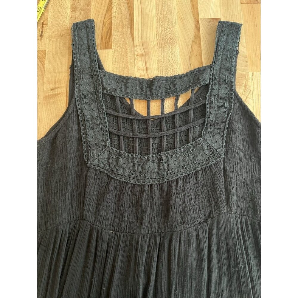 Studio West Apparel Maxi Dress Summer Boho Vacation Breezy Black Large - Picture 7 of 10
